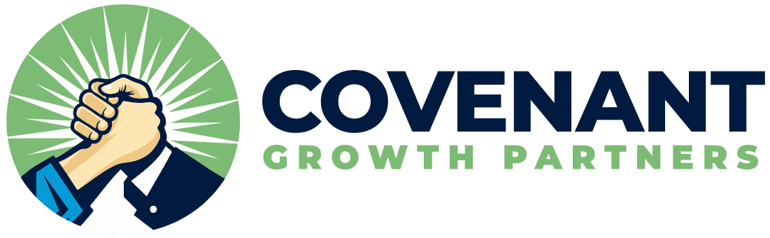 Logo with 'COVE' in dark blue and 'GROWTH' in green.